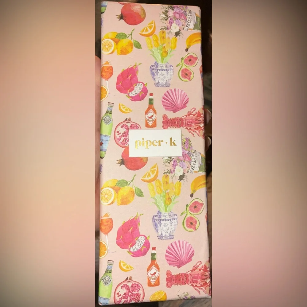 PIPER K Sea Ocean Life Love Glass & Howlite Multiple Charm Bag Keychain NEW NWT